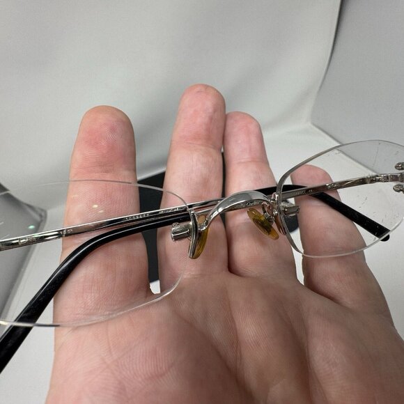 Cartier rimless metal optical Eyeglasses Frame Shiny Silver - Picture 16 of 16